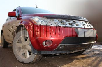 Зимняя заглушка решетки радиатора Стрелка11 Nissan Murano 1 Z50 (2002-2009) (черная)