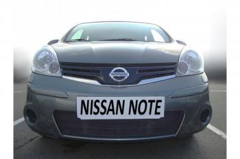 759 р. Зимняя заглушка решетки радиатора Стрелка11 Nissan Note 1 E11 рестайлинг (2008-2013) (черная)  с доставкой в г. Керчь. Увеличить фотографию 2