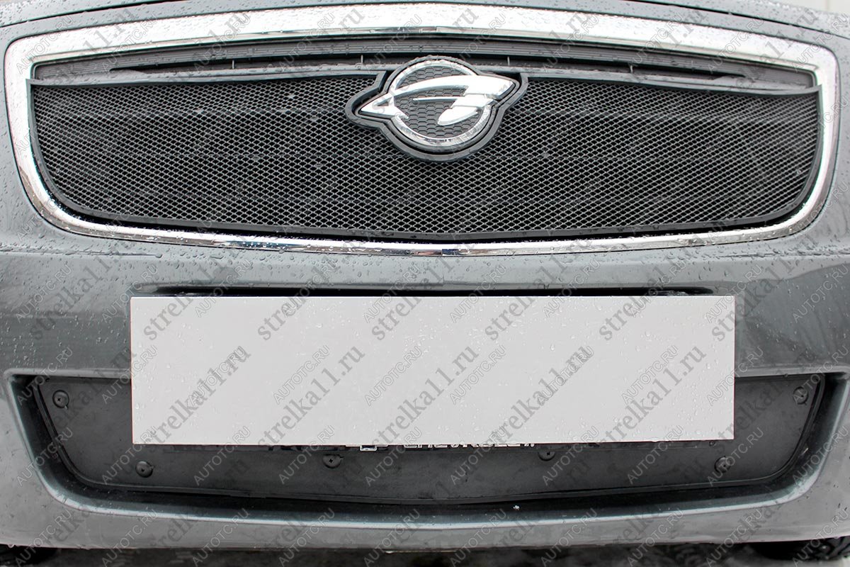 759 р. Зимняя заглушка решетки радиатора (низ) Стрелка11 Chevrolet Cobalt седан дорестайлинг (2011-2016) (черная)  с доставкой в г. Керчь