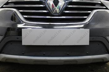 Зимняя заглушка решетки радиатора Стрелка11 Renault Koleos  2 (2016-2025) (черная)