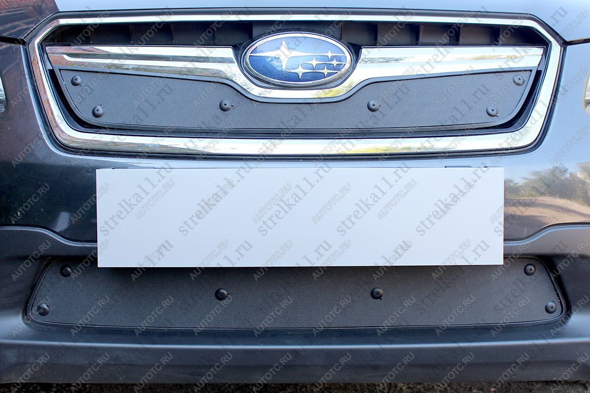 759 р. Зимняя заглушка решетки радиатора (низ) Стрелка11  Subaru XV  GP/G33 (2016-2017) рестайлинг (черная)  с доставкой в г. Керчь