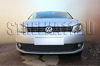 Зимняя заглушка решетки радиатора Стрелка11 Volkswagen Caddy  2K - Touran  1T (черная)