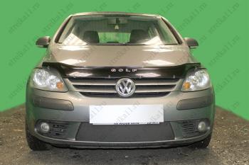 Зимняя заглушка решетки радиатора Стрелка11 Volkswagen Golf Plus 5 (2004-2009) (черная)
