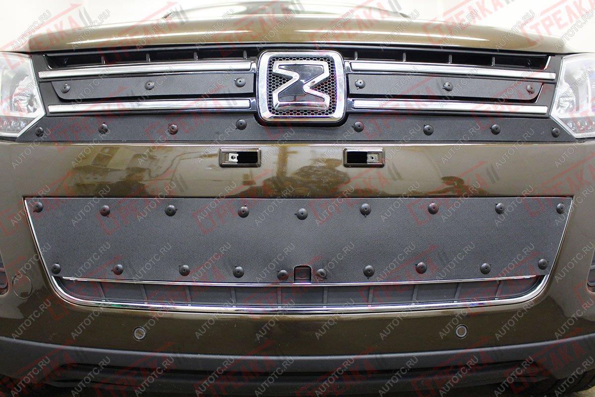 1 099 р. Зимняя заглушка решетки радиатора (верх 3 части) Стрелка11 Zotye T600 (2014-2021) (черная)  с доставкой в г. Керчь