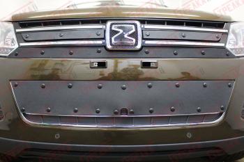 Зимняя заглушка решетки радиатора (низ) Стрелка11 Zotye T600 (2014-2021) (черная)