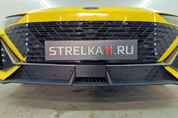 Зимняя защита на стяжке (низ 2 части) Стрелка11 Changan UNI-V (2021-2025) лифтбэк (черная)
