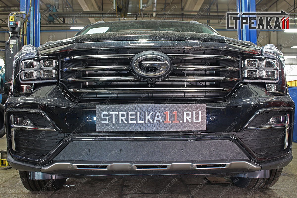 1 799 р. Зимняя защита на стяжке (низ) Стрелка11  GAC GS8 (2016-2023) (черная)  с доставкой в г. Керчь