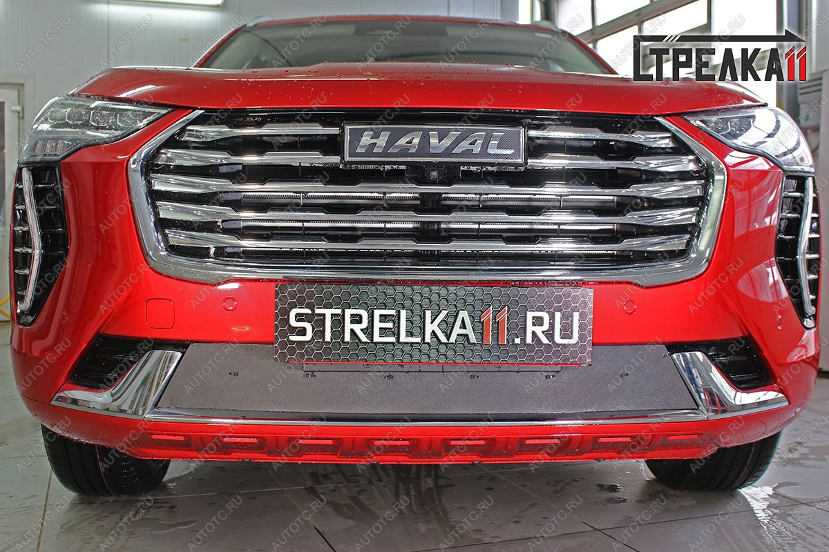 1 599 р. Зимняя защита на стяжке (низ) Стрелка11 Haval Jolion дорестайлинг (2020-2024) (черная)  с доставкой в г. Керчь