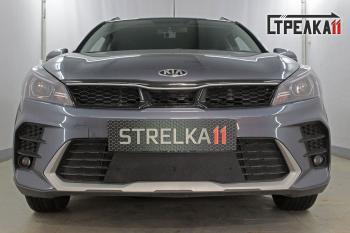 Зимняя защита на стяжке (низ) Стрелка11 KIA Rio X рестайлинг (2020-2025) (черная)
