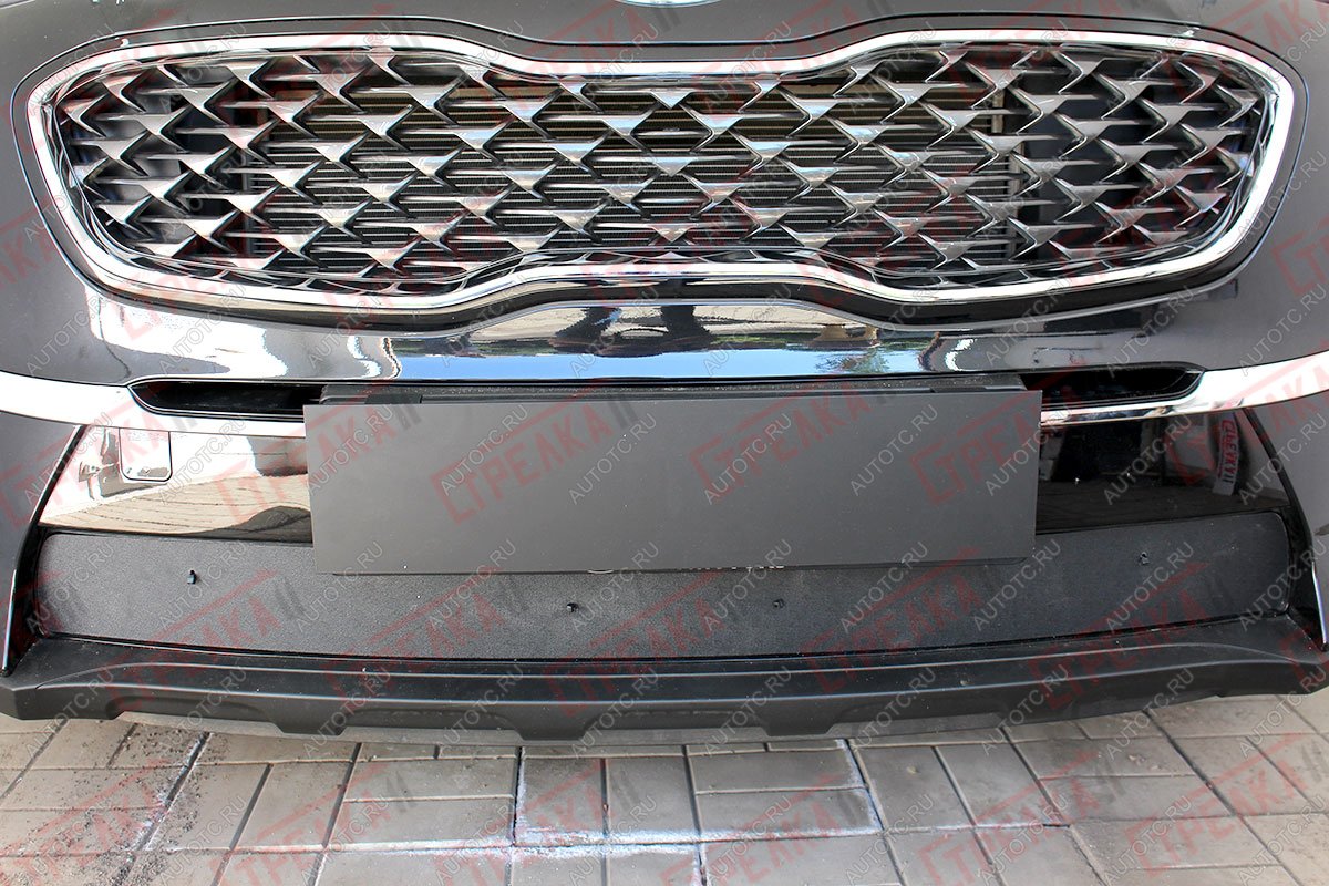 1 489 р. Зимняя защита на стяжке (низ) Стрелка11  KIA Sportage  4 QL (2018-2022) рестайлинг (черная)  с доставкой в г. Керчь