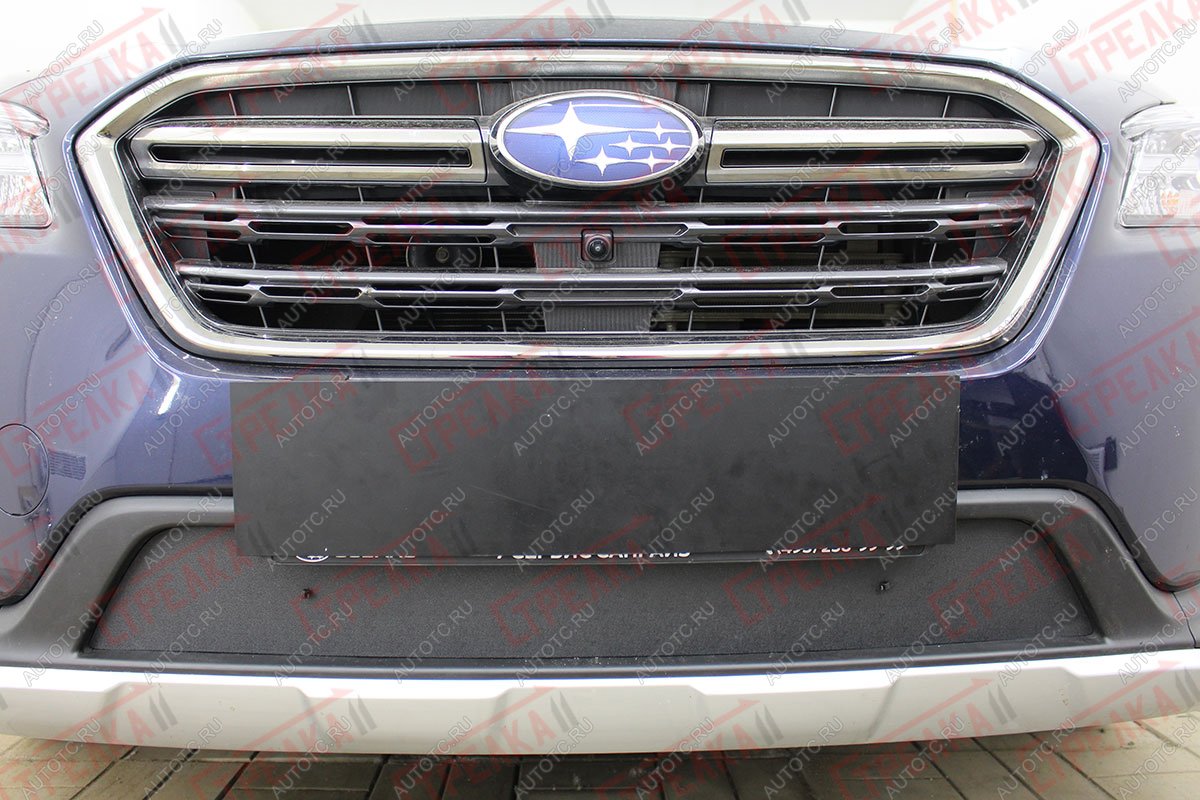 1 489 р. Зимняя защита на стяжке (низ) Стрелка11  Subaru Outback  BS/B15 (2017-2021) рестайлинг универсал (черная)  с доставкой в г. Керчь
