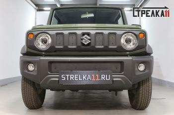 Зимняя защита на стяжке (верх) Стрелка11 Suzuki Jimny  JB64 (2018-2025) (черная)
