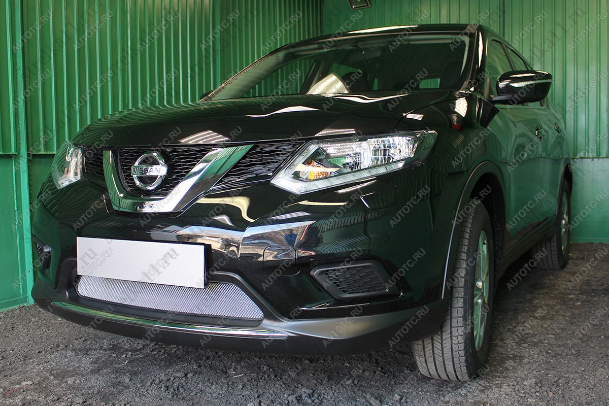 4 199 р. Защита радиатора PREMIUM  Nissan X-trail  3 T32 (2013-2018) дорестайлинг (хром)  с доставкой в г. Керчь