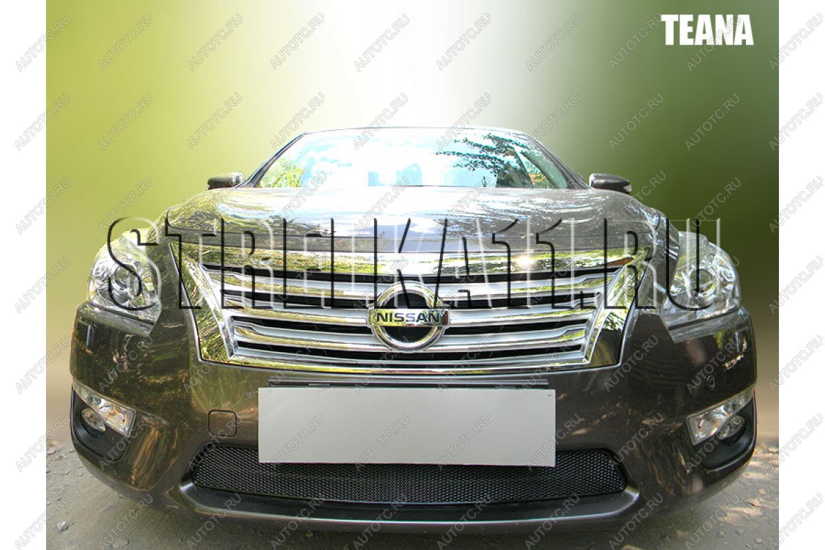 4 099 р. Защита радиатора Стрелка11 PREMIUM Nissan Teana 2 J32 дорестайлинг (2008-2011) (черная)  с доставкой в г. Керчь