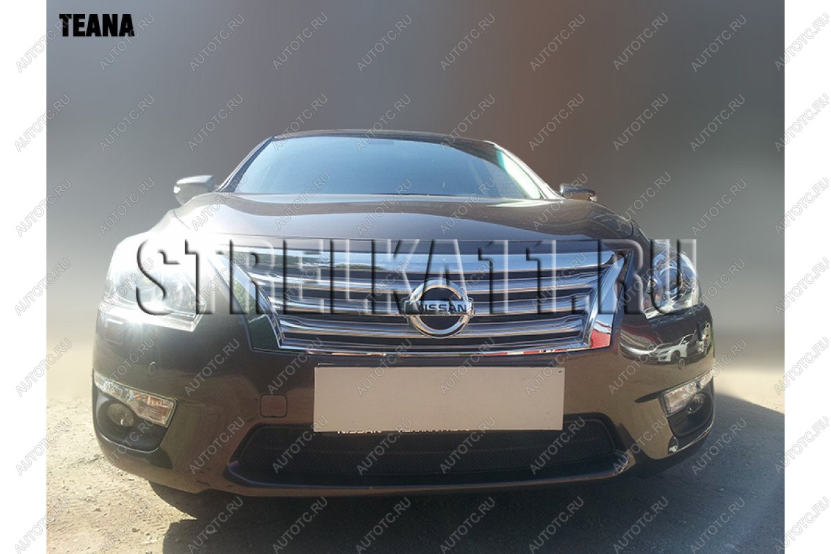 4 099 р. Защита радиатора Стрелка11 PREMIUM Nissan Teana 3 L33 дорестайлинг (2014-2020) (черная)  с доставкой в г. Керчь