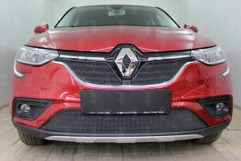 5 999 р.  Защита радиатора (верх, 2 части) Стрелка11 PREMIUM Renault Arkana (2019-2025) (черная)  с доставкой в г. Керчь. Увеличить фотографию 2