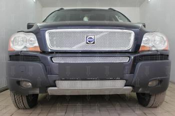 3 999 р. Защита радиатора (низ) Стрелка11 PREMIUM Volvo XC90 C дорестайлинг (2002-2006) (хром)  с доставкой в г. Керчь. Увеличить фотографию 2