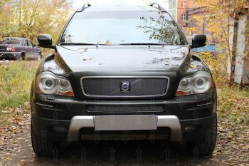 3 599 р. Защита радиатора (середина) Стрелка11 PREMIUM Volvo XC90 C 1-ый рестайлинг (2006-2009) (хром)  с доставкой в г. Керчь. Увеличить фотографию 3