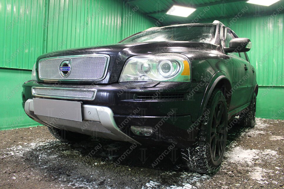 3 599 р. Защита радиатора (середина) Стрелка11 PREMIUM Volvo XC90 C 1-ый рестайлинг (2006-2009) (хром)  с доставкой в г. Керчь