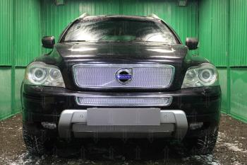 3 599 р. Защита радиатора (середина) Стрелка11 PREMIUM Volvo XC90 C 1-ый рестайлинг (2006-2009) (хром)  с доставкой в г. Керчь. Увеличить фотографию 2