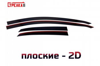 Дефлекторы окон 2D Стрелка11 KIA Ceed  3 CD (2018-2025) хэтчбэк (черные)