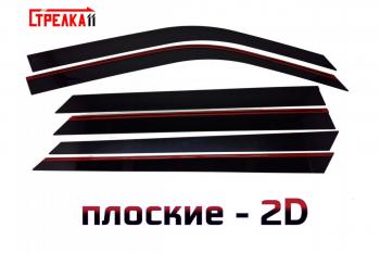 Дефлекторы окон 2D Стрелка11 Changan CS95 (2016-2018) (черные)