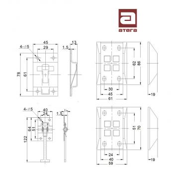 359 р. Фиксатор двери фургона Т-образный (122 мм, оцинкованная сталь) Isuzu Elf (NPR75)  дорестайлинг (1993-2004)  с доставкой в г. Керчь. Увеличить фотографию 6