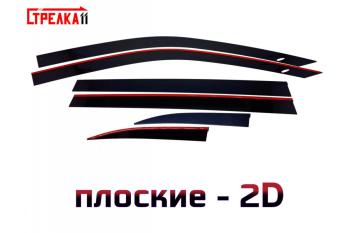 Дефлекторы окон 2D Стрелка11 Toyota Highlander XU50 рестайлинг (2016-2020)