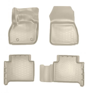 Коврики салонные Noplast (3D) Renault ZOE (2012-2025) дорестайлинг, рестайлинг (Бежевые)