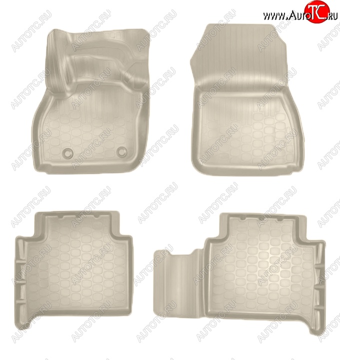 2 599 р. Коврики салонные Noplast (3D)  Renault ZOE (2012-2025) дорестайлинг, рестайлинг (Бежевые)  с доставкой в г. Керчь