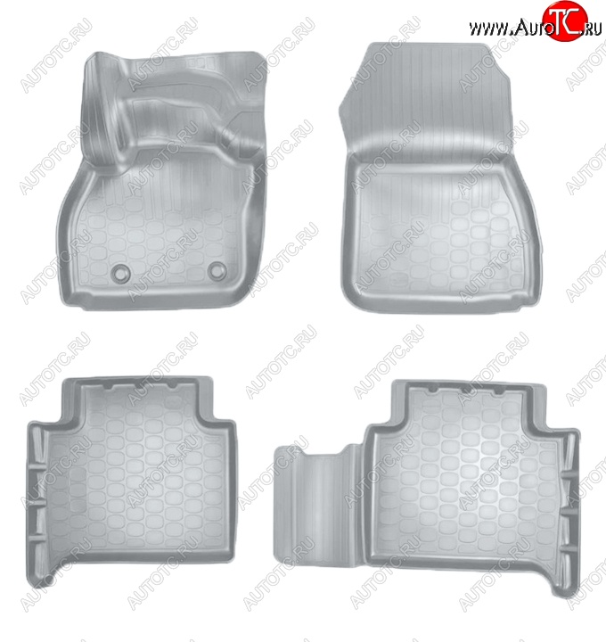 2 599 р. Коврики салонные Noplast (3D)  Renault ZOE (2012-2025) дорестайлинг, рестайлинг (Серые)  с доставкой в г. Керчь