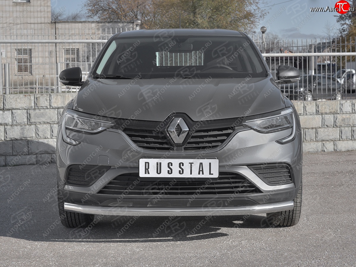 13 799 р. Защита переднего бампера (Ø 63 мм, нержавейка) SLITKOFF  Renault Arkana (2019-2025)  с доставкой в г. Керчь