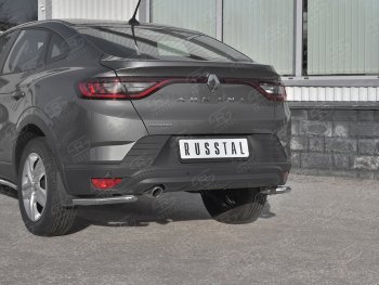 11 999 р. Защита заднего бампера (Ø42 мм уголки, нержавейка) SLITKOFF  Renault Arkana (2019-2025)  с доставкой в г. Керчь. Увеличить фотографию 2