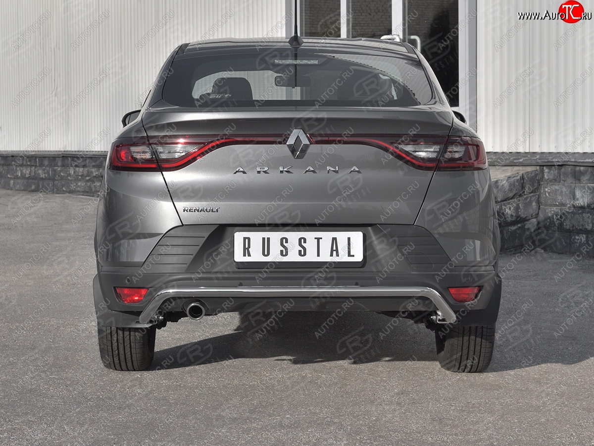 13 899 р. Защита заднего бампера (Ø42 мм, нержавейка) SLITKOFF  Renault Arkana (2019-2025)  с доставкой в г. Керчь
