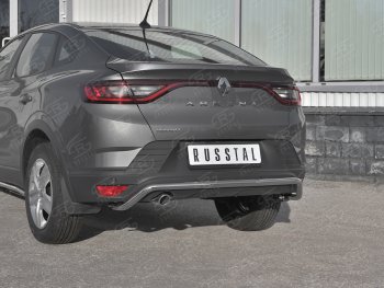 13 899 р. Защита заднего бампера (Ø42 мм, нержавейка) SLITKOFF  Renault Arkana (2019-2025)  с доставкой в г. Керчь. Увеличить фотографию 3