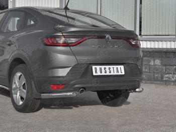 13 099 р. Защита заднего бампера (Ø63 мм уголки, нержавейка) SLITKOFF  Renault Arkana (2019-2025)  с доставкой в г. Керчь. Увеличить фотографию 2