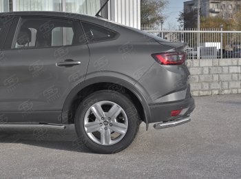 13 099 р. Защита заднего бампера (Ø63 мм уголки, нержавейка) SLITKOFF  Renault Arkana (2019-2025)  с доставкой в г. Керчь. Увеличить фотографию 3
