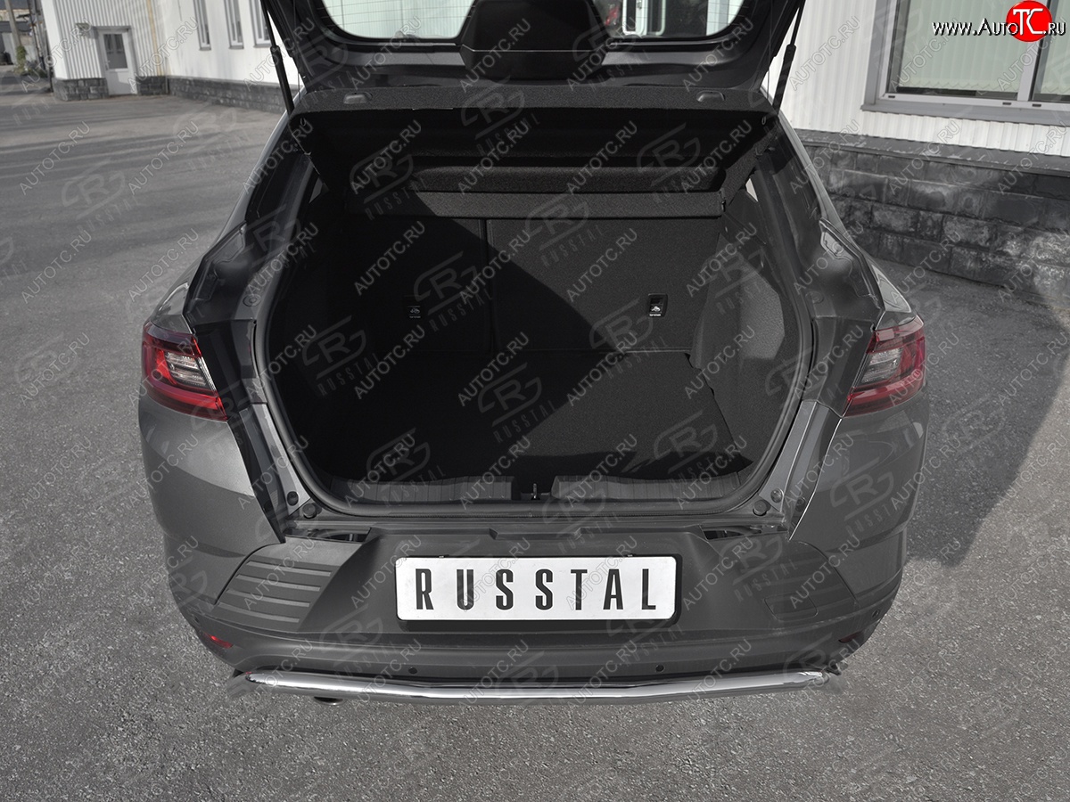919 р. Защитные накладки заднего бампера Russtal Renault Arkana (2019-2025) (Нержавейка полированная)  с доставкой в г. Керчь