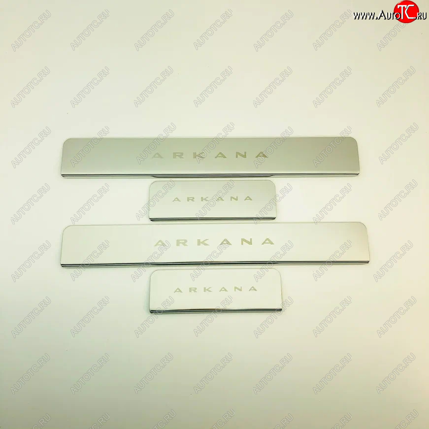 2 179 р. Накладки порожков салона INOX Renault Arkana (2019-2025) (Нержавеющая сталь)  с доставкой в г. Керчь