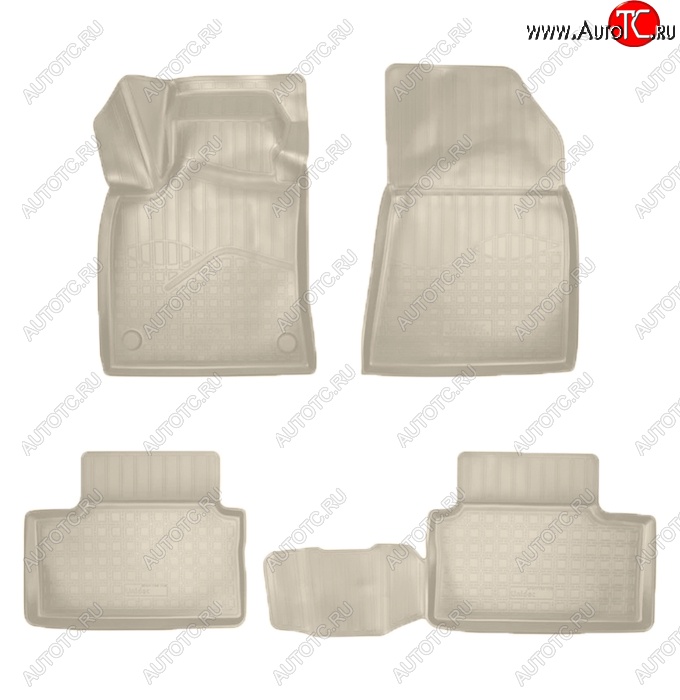 2 599 р. Коврики салонные Noplast (3D)  Renault Clio  BF (2019-2025) дорестайлинг, хэтчбэк 5.дв. (Бежевые)  с доставкой в г. Керчь
