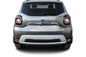 10 699 р. Защита заднего бампера Slitkoff (Ø57 мм)  Renault Duster  HM (2021-2024) рестайлинг (Полированная нержавейка)  с доставкой в г. Керчь. Увеличить фотографию 2