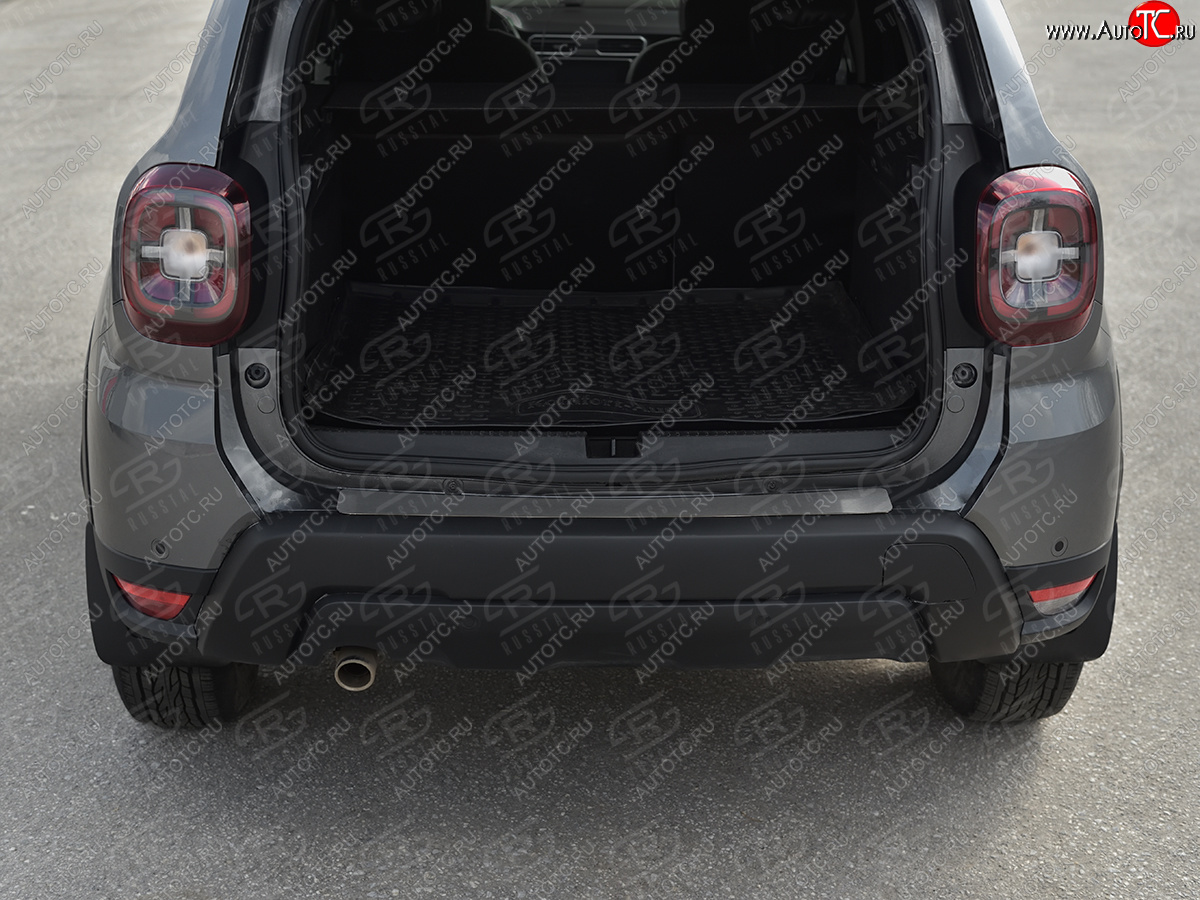 1 639 р. Защитная накладка заднего бампера Russtal Renault Duster HM рестайлинг (2021-2024) (нержавейка зеркальная)  с доставкой в г. Керчь