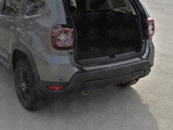 1 639 р. Защитная накладка заднего бампера Russtal Renault Duster HM рестайлинг (2021-2024) (нержавейка зеркальная)  с доставкой в г. Керчь. Увеличить фотографию 2