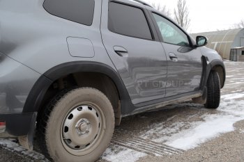 6 959 р. Защитные накладки на арки Petroil Tuning Renault Duster HM рестайлинг (2021-2024) (Текстурная поверхность (шагрень))  с доставкой в г. Керчь. Увеличить фотографию 3