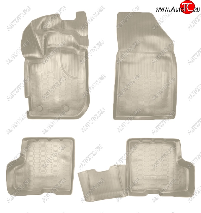 2 999 р. Коврики салонные Noplast (3D, без ящика под сидением)  Renault Duster  HM (2021-2024) рестайлинг (Бежевые)  с доставкой в г. Керчь