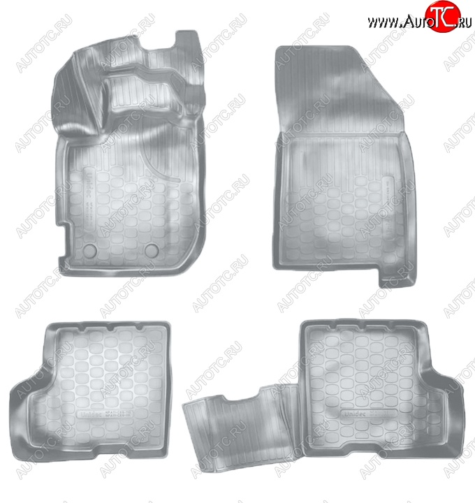 2 999 р. Коврики салонные Noplast (3D, с ящиком под сидением)  Renault Duster  HM (2021-2024) рестайлинг (Серые)  с доставкой в г. Керчь
