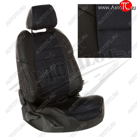 13 849 р. Чехлы сидений AUTOPILOT Алькантара (задняя спинка 40/60)  Renault Duster  HM (2021-2024) рестайлинг (Черный + Черный)  с доставкой в г. Керчь