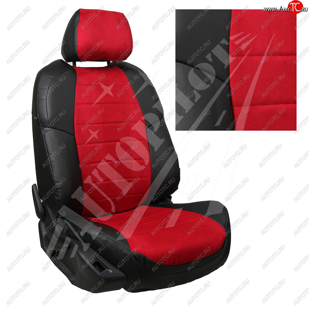 13 849 р. Чехлы сидений AUTOPILOT Алькантара (задняя спинка 40/60)  Renault Duster  HM (2021-2024) рестайлинг (Черный + Красный)  с доставкой в г. Керчь