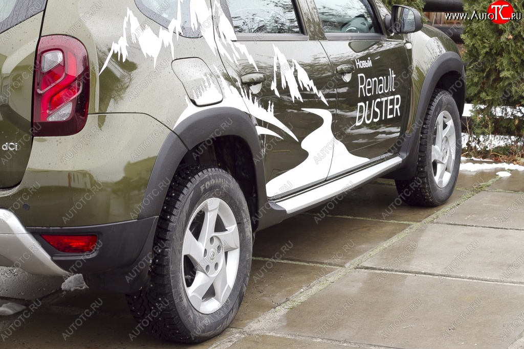 7 749 р. Накладки на колёсные арки RA  Renault Duster  HS (2015-2021) рестайлинг (Неокрашенные)  с доставкой в г. Керчь