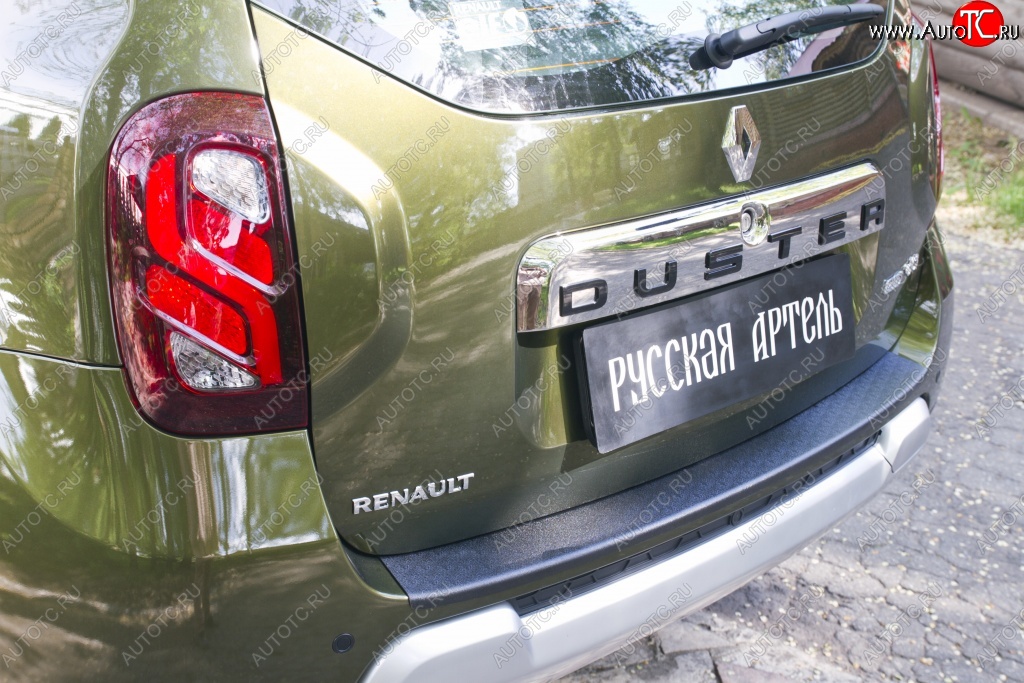 1 749 р. Защитная накладка на задний бампер RA v4  Renault Duster  HS (2015-2021) рестайлинг  с доставкой в г. Керчь